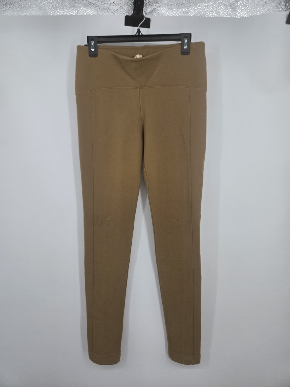 Maggie Ward High-Waist Ponte Leggings in Camel Large (8811)